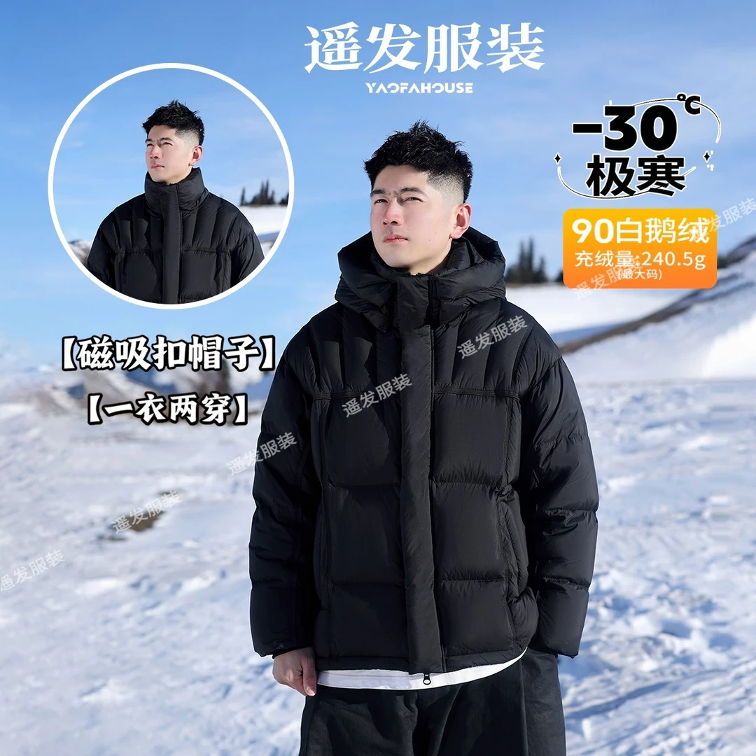遥发服装【”鹅绒变形金刚”磁吸泡芙鹅绒服】冬季保暖百搭外套8528
