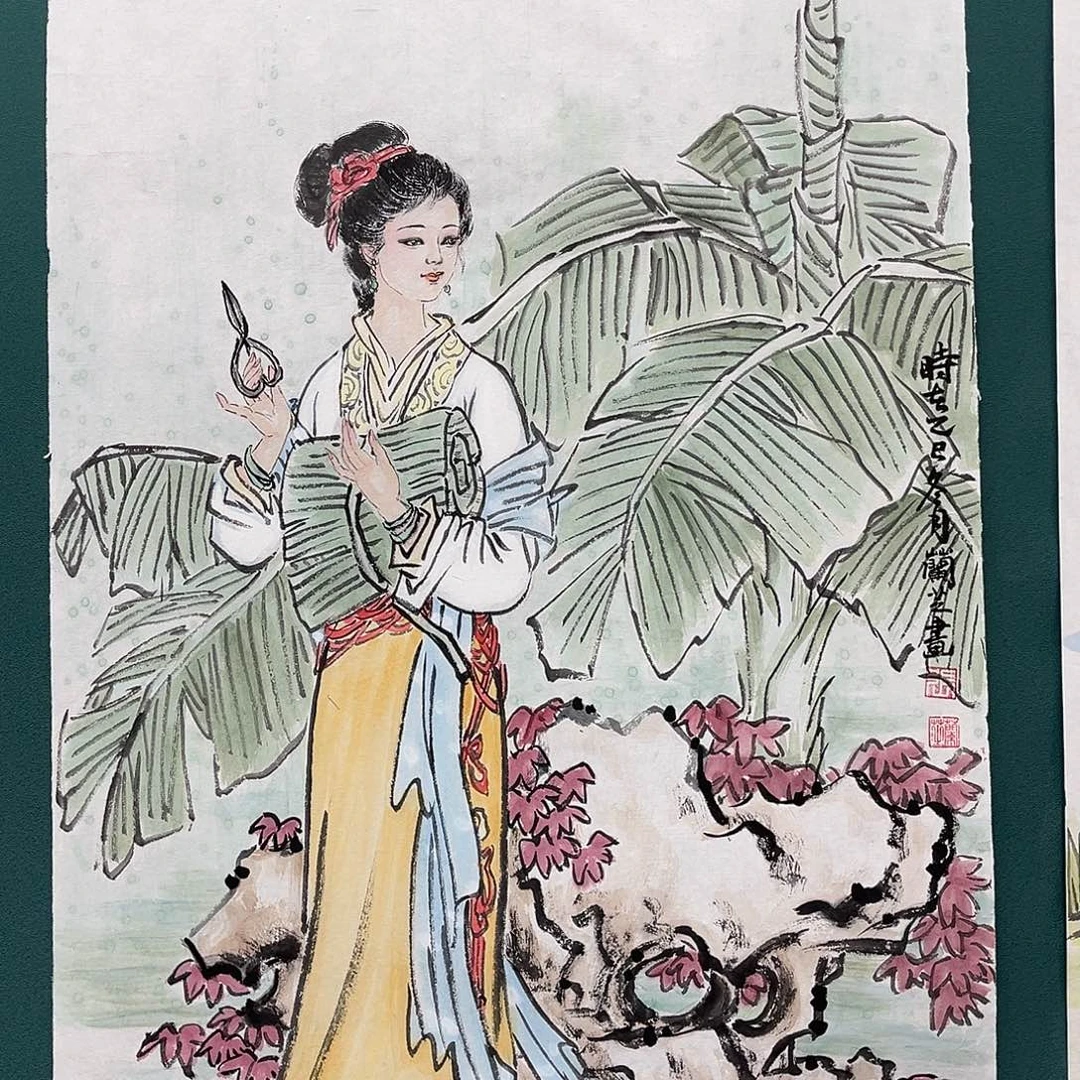 国画艺术家真人手绘
