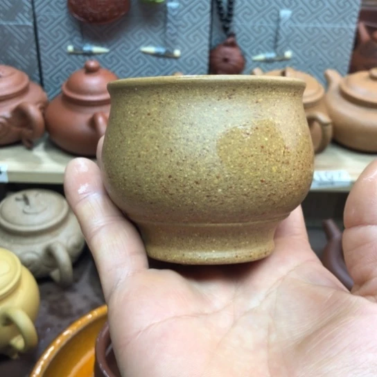 茶壶紫砂黄金段泥主人杯160豪升左右一对