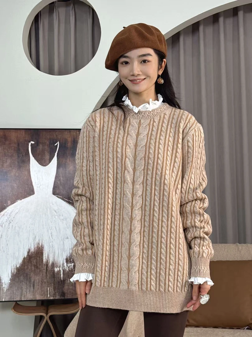 CHUN·「费尔岛羊毛针织衫」气质时尚休闲日常百搭简约显瘦慵懒宽松