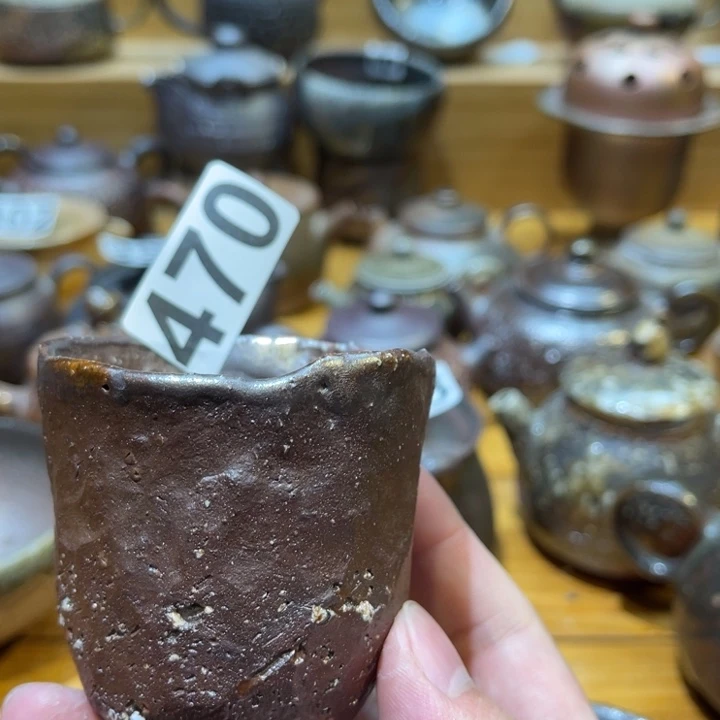 手工制作柴烧茶杯470
