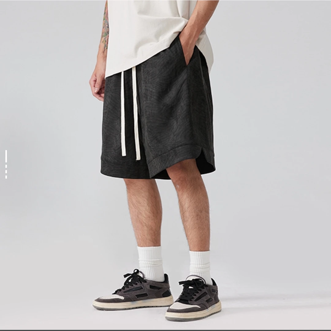 K05-K2499-BON夏季虎纹网眼拼接设计时尚短裤