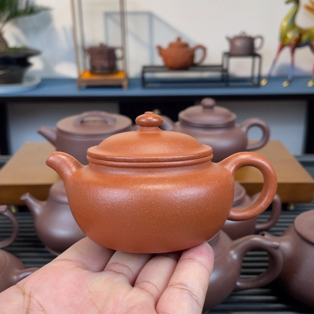茶壶紫砂红降坡仿古150cc