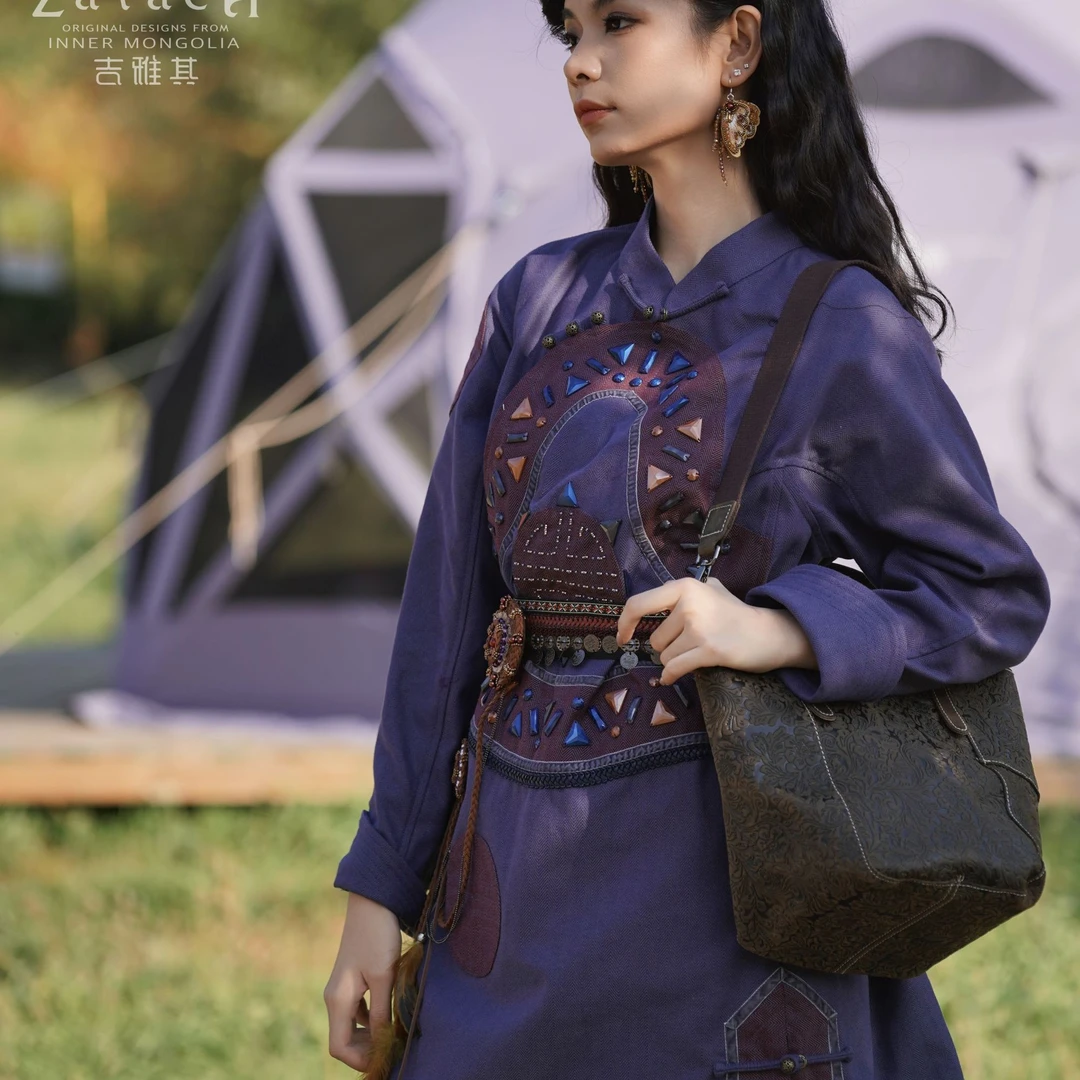Zayach太阳神系列粗布中长款外套