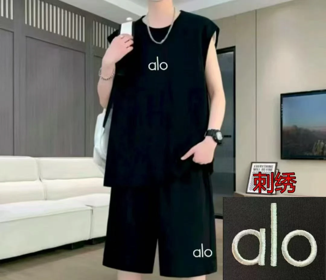 ZB【一折福利】alo经典万针刺绣设计时尚简约风情侣百搭套装