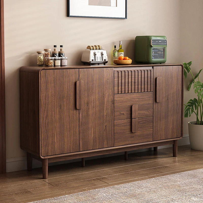 全实木餐边柜置物家用茶水餐厅一体储物柜客厅靠墙酒柜边柜高级感