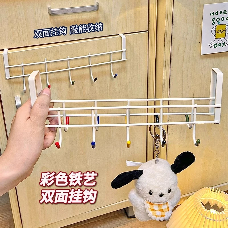贝凯双面挂钩宿舍门后免打孔衣服挂衣架浴室卫生间墙上毛巾置物架