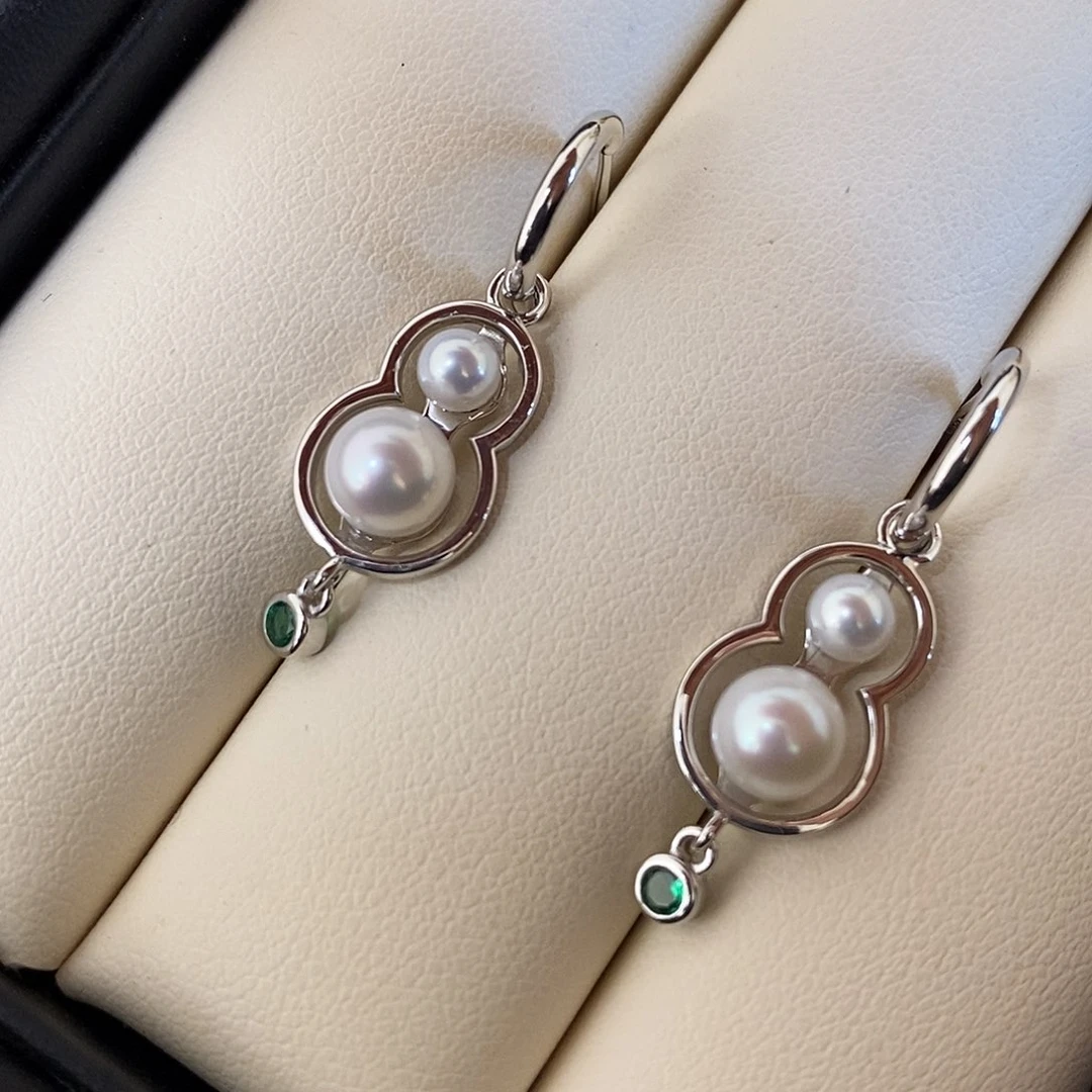 淡水珍珠耳饰银S925镶嵌小*