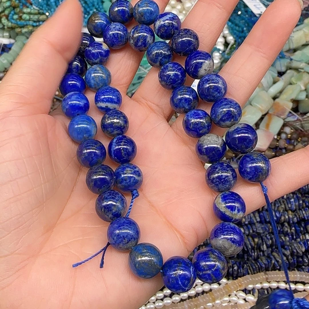 玛瑙/玉髓合金珠宝半成品青金10mm一条