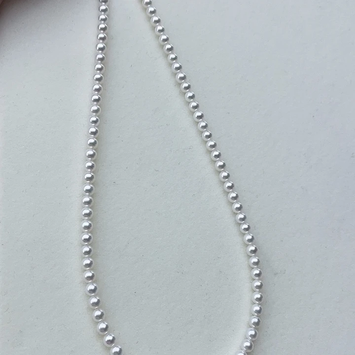 淡水珍珠颈饰18K金镶嵌卡4➕高品极光白炫澳绿炫彩毕业级别