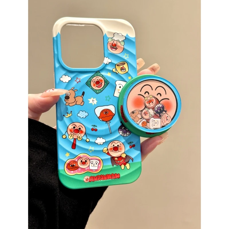 适用苹果iphone16promax卡通超人15pro磁吸支架14pro摇摇13手机壳