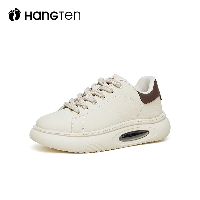HANGTEN欢腾男鞋2025夏季新款男士潮流休闲板鞋厚底增高小白鞋男