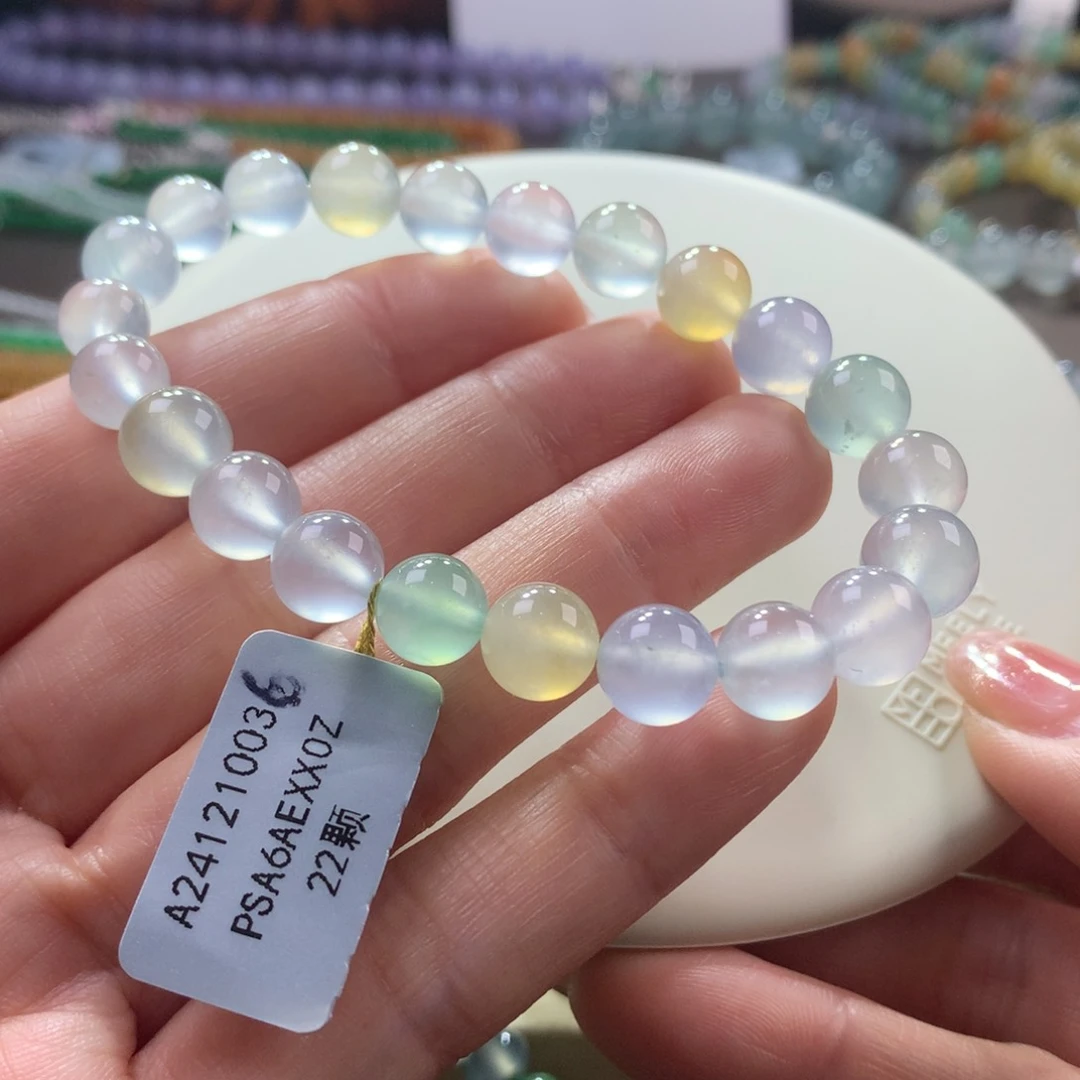 翡翠手链未镶嵌玻璃幻彩卡7-9