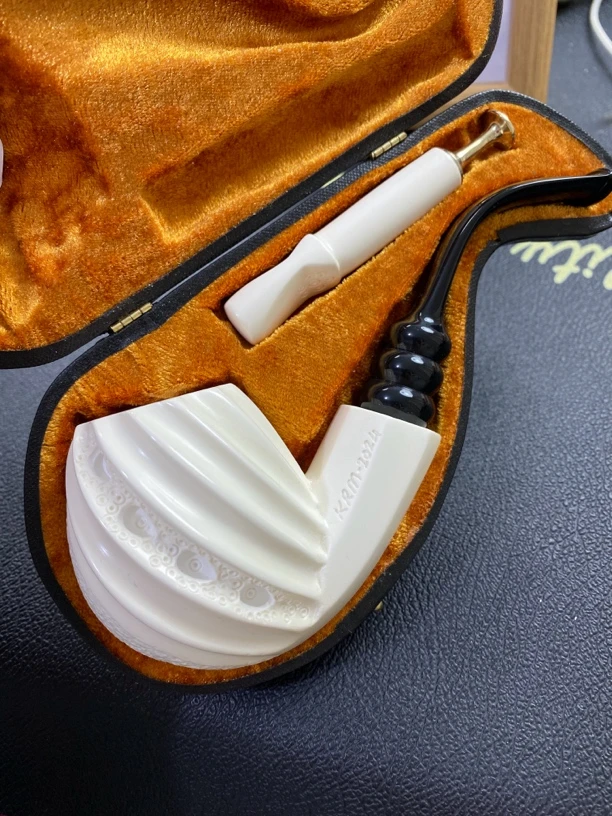 海泡石烟斗KRM雕刻苹果21.7*49.5