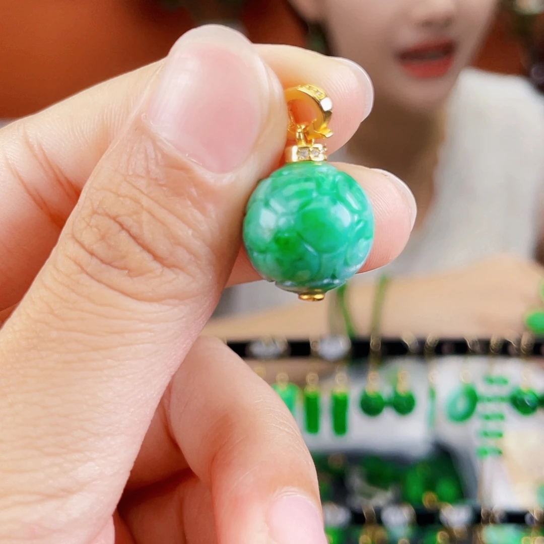 翡翠未镶嵌耳饰饰品