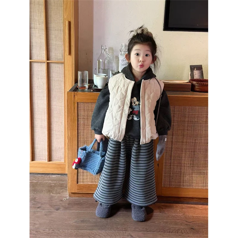 YTJJ·25冬~女童冬装宝宝加绒米奇毛呢卫衣儿童衣服26382（童装汉服