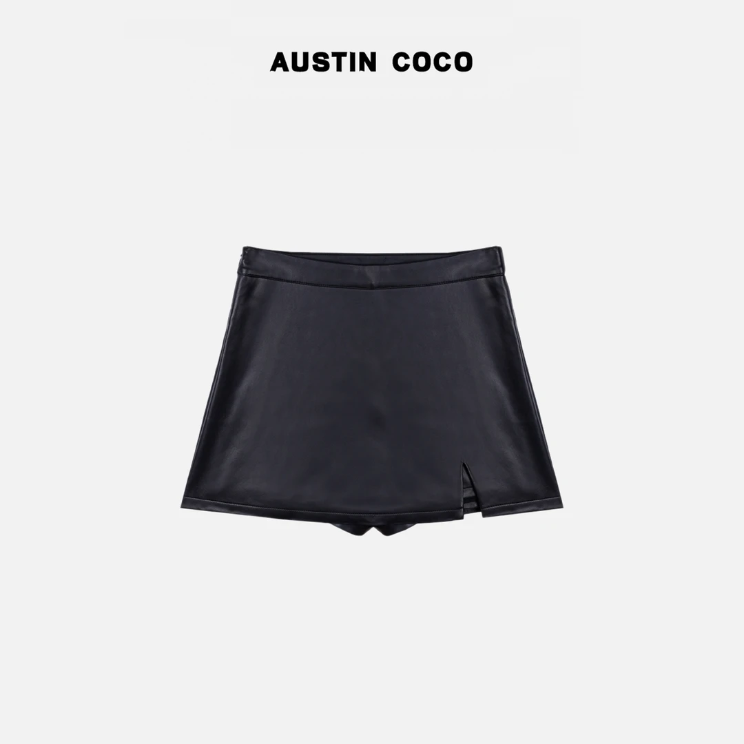AUSTIN COCO-2025新款真皮绵羊皮皮短裤【24126】