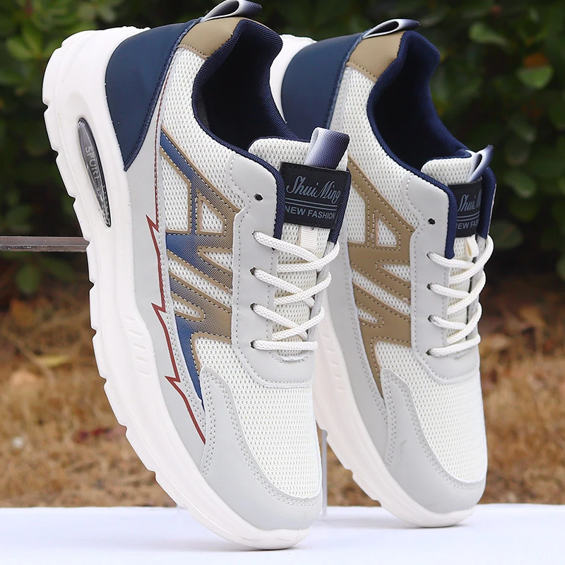学生潮流运动鞋春秋透气休闲跑步鞋百搭防滑轻便男防臭网面旅游鞋