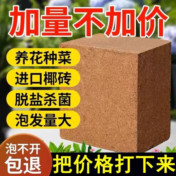 1400克海南脱盐大椰砖透气营养土椰粉种菜无菌进口绿萝土椰糠包邮