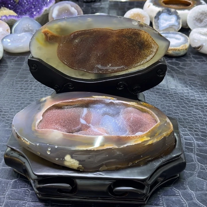 水晶未镶嵌珠宝半成品红软大盆