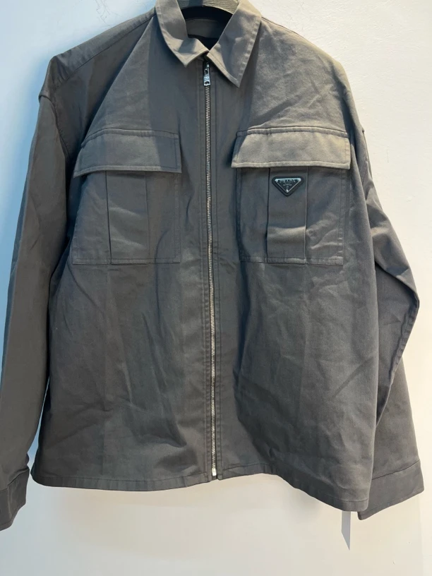 未使用 Prada/普拉达 XL*1/全新/普拉达灰色三角标夹克外套/10207
