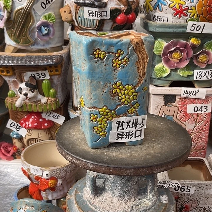 粗陶材质多肉花盆