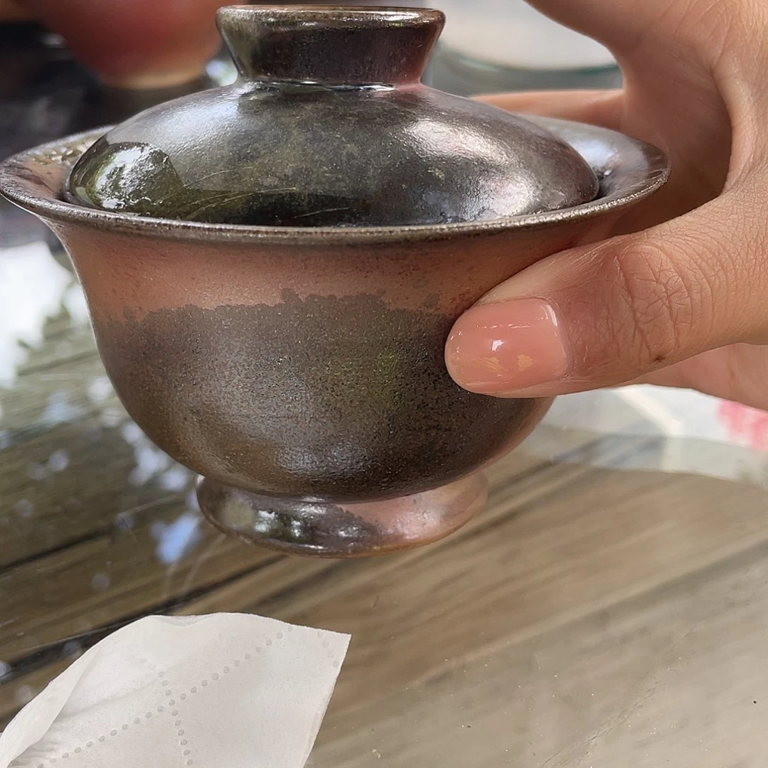 泥塑枯荣系列盖碗系列