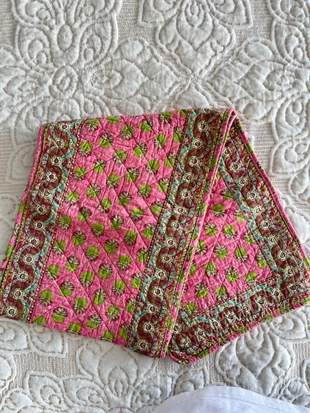 外贸出口三层加厚纯棉花色桌旗尺寸约30*180