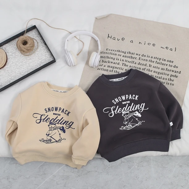 童装男童秋冬季保暖加厚卫衣儿童加绒长袖中童冬装上衣