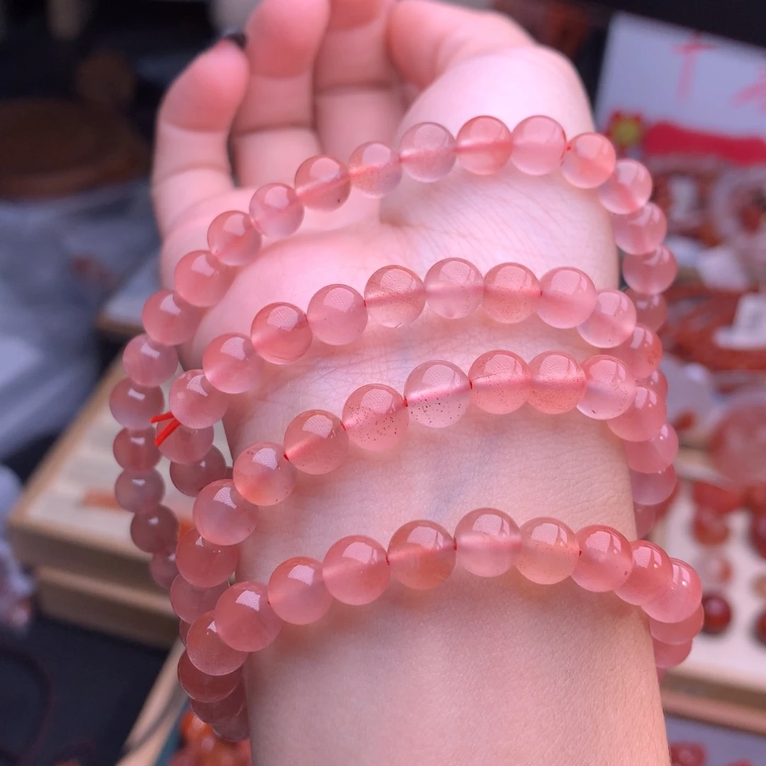 南红玛瑙未镶嵌珠宝半成品冰粉多圈