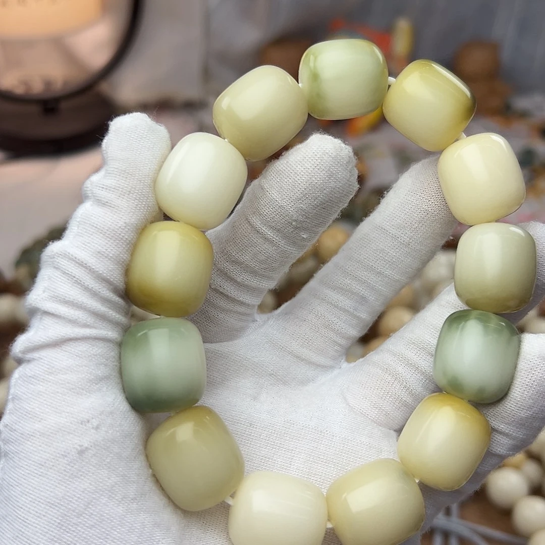 菩提根/象牙果手串20干磨瑕疵675