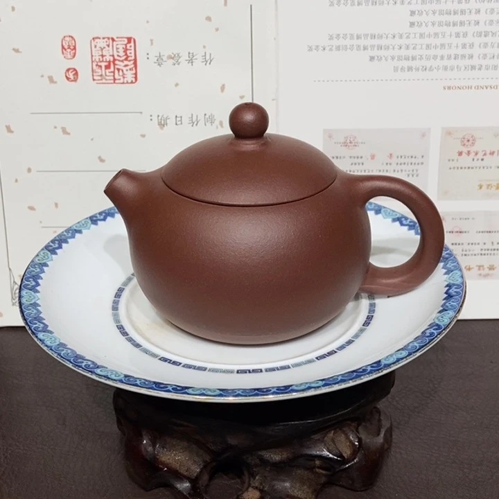 茶壶紫砂底槽清微瑕220容量