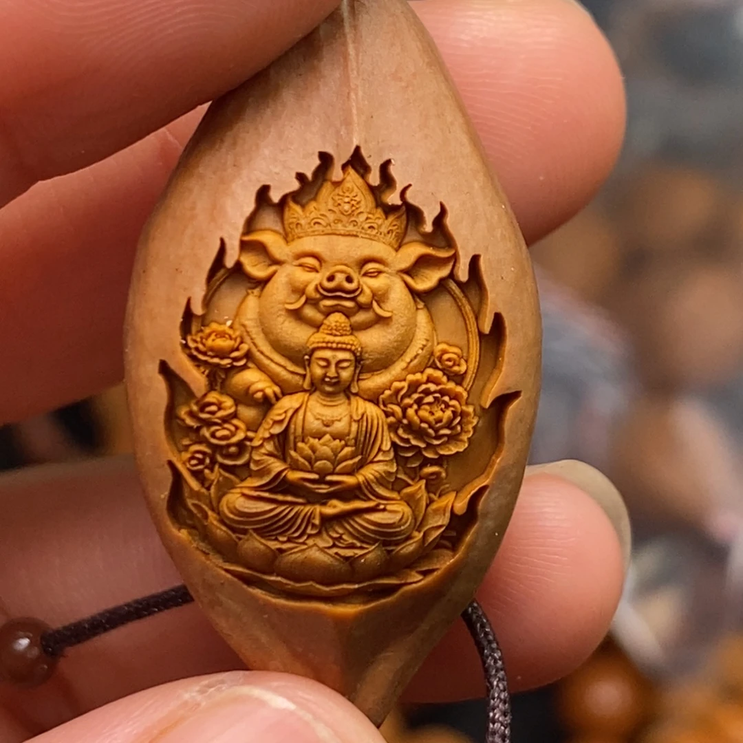 菩提籽类橄榄核雕刻手串手链项链吊坠