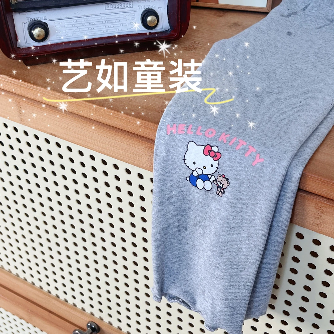 番茄家*【舒适单品】秋季上新韩系花边凯蒂猫百搭打底裤D-H100