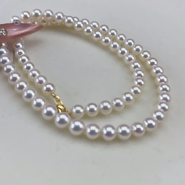 淡水珍珠18K金镶嵌颈饰6➕极光炫彩高品毕业级