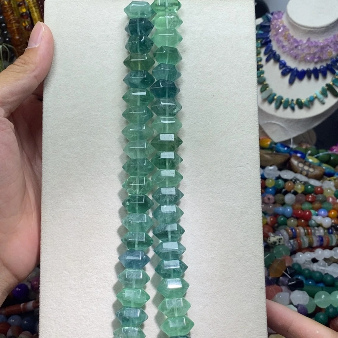 未镶嵌，萤，石双尖10×20mm20颗，石英质玉