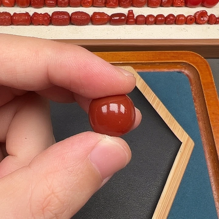 南红玛瑙未镶嵌卡15老型单珠