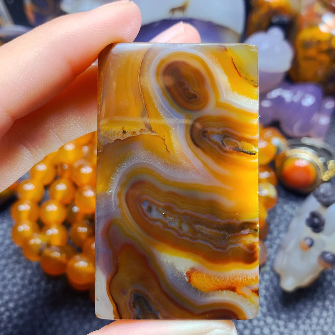 玛瑙/玉髓吊坠1未镶嵌泥*