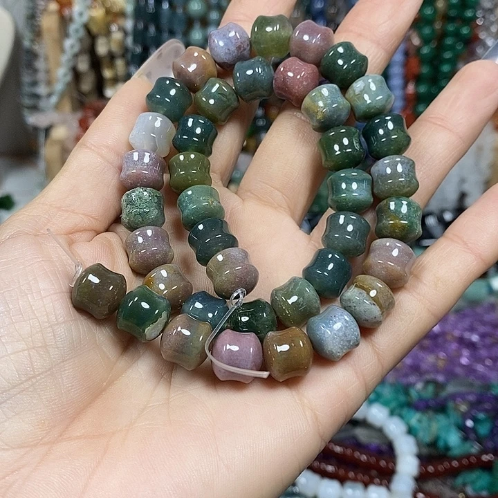 玛瑙/玉髓未镶嵌珠宝半成品天然玛瑙卡10mm