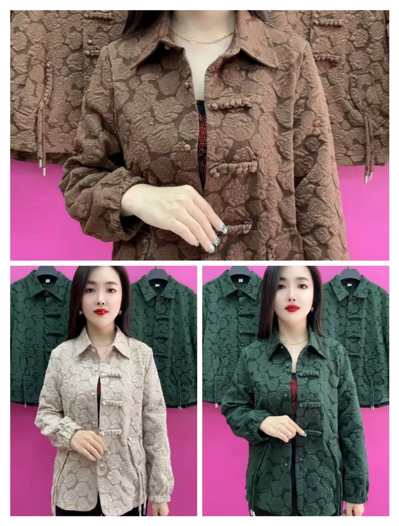 K34-2502款方领盘扣外套