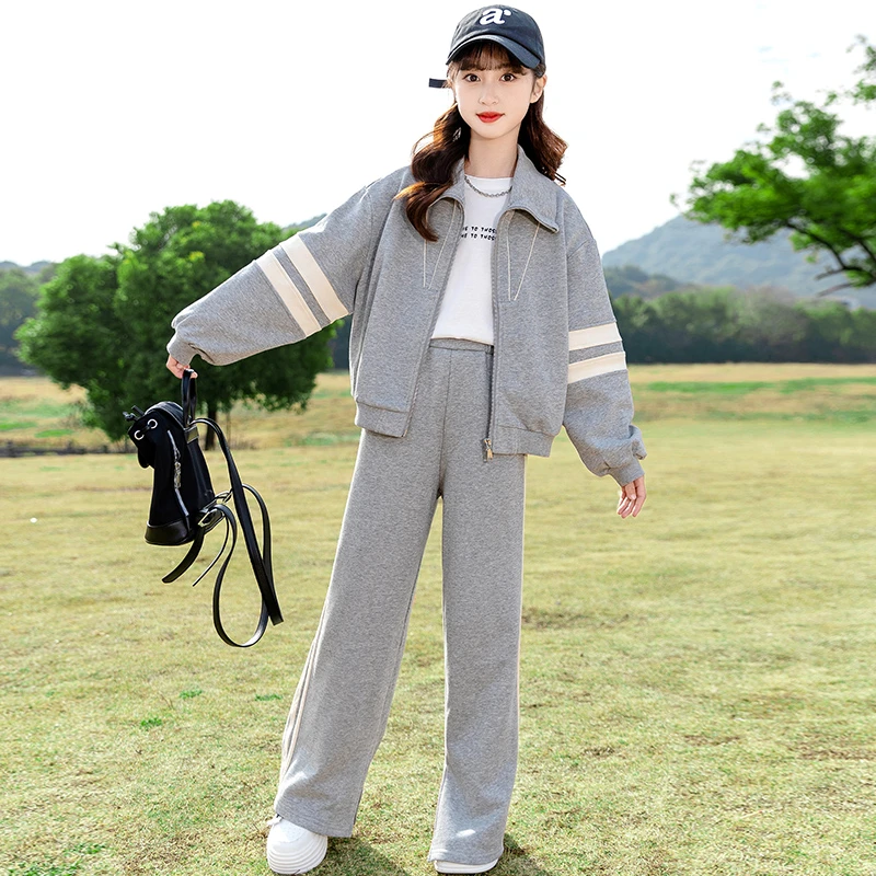女童春秋套装2025新款儿童洋气韩范女大童秋季童装运动秋装两件套