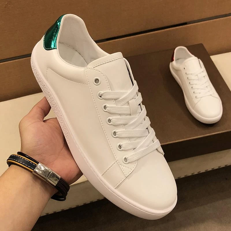 鸳鸯尾男鞋2025春夏新款小蜜蜂男士小白鞋韩版百搭休闲板鞋男纯色