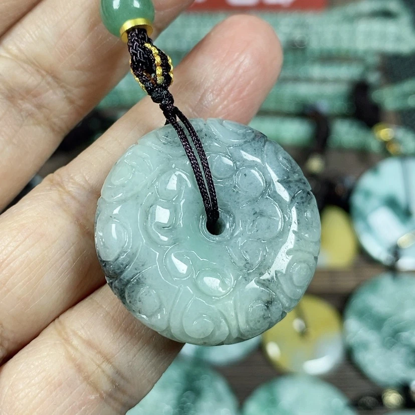 【闪购商品】翡翠颈饰未镶嵌玉吊坠翡翠玉算盘扣