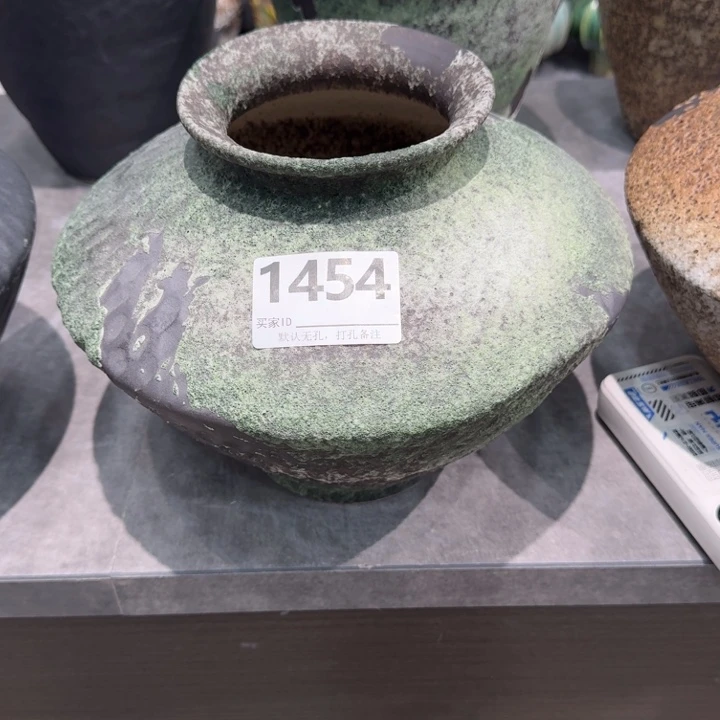 一***笑瓷片景德镇高温花器编码1454高23口10默认无孔