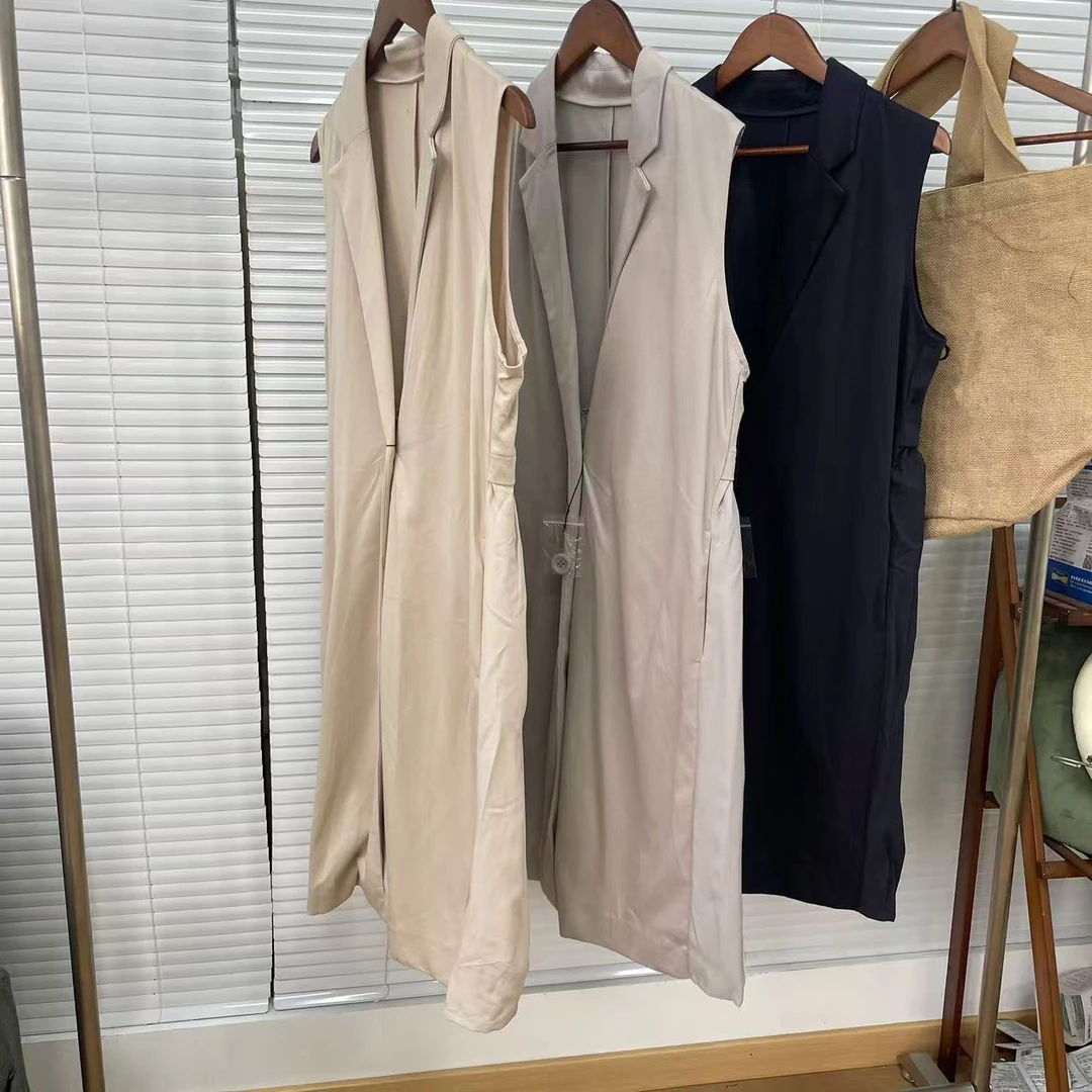 夏季薄料无袖西装气质显瘦收腰连衣裙25051045抖音商城爆款好物