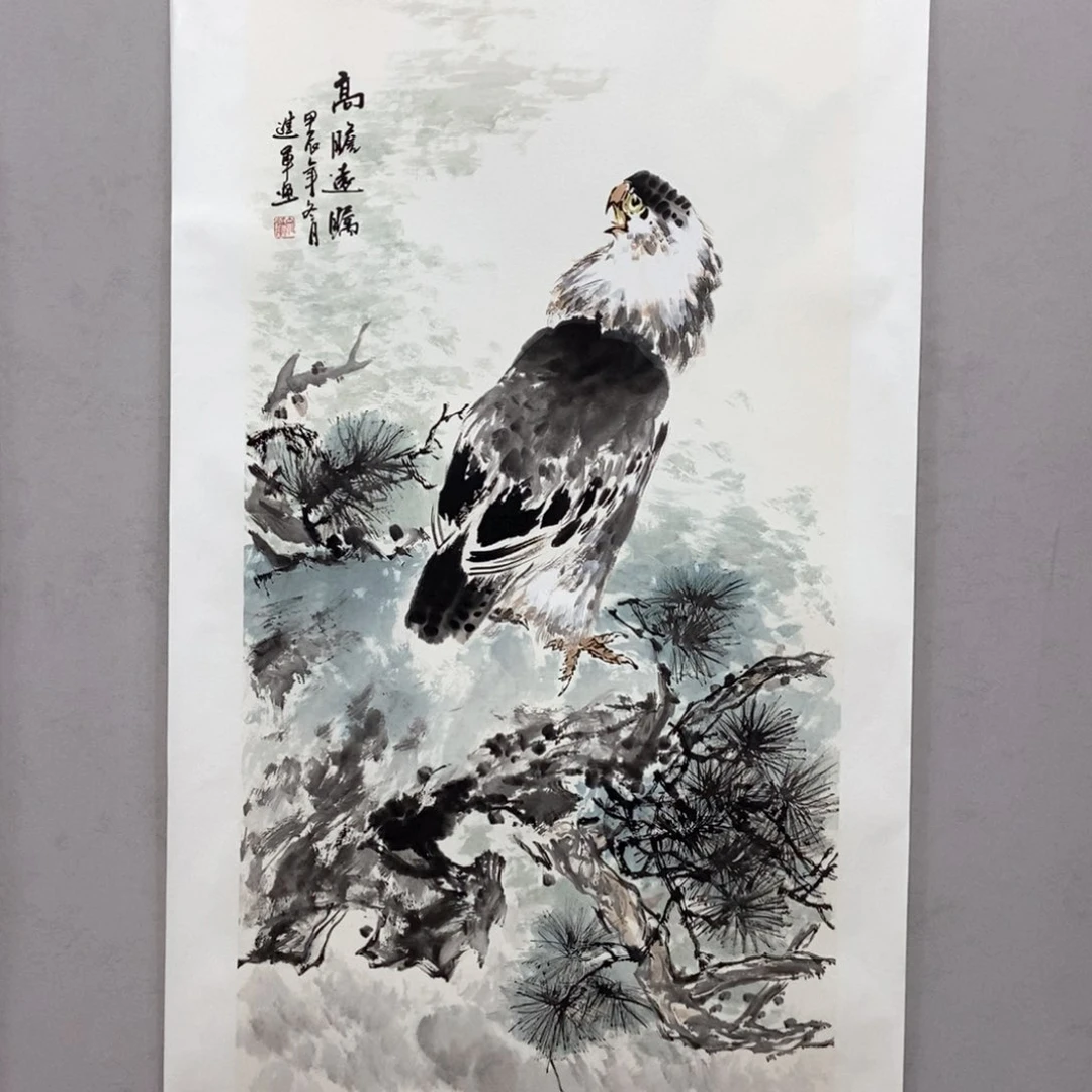 国画文进军三尺真人真品