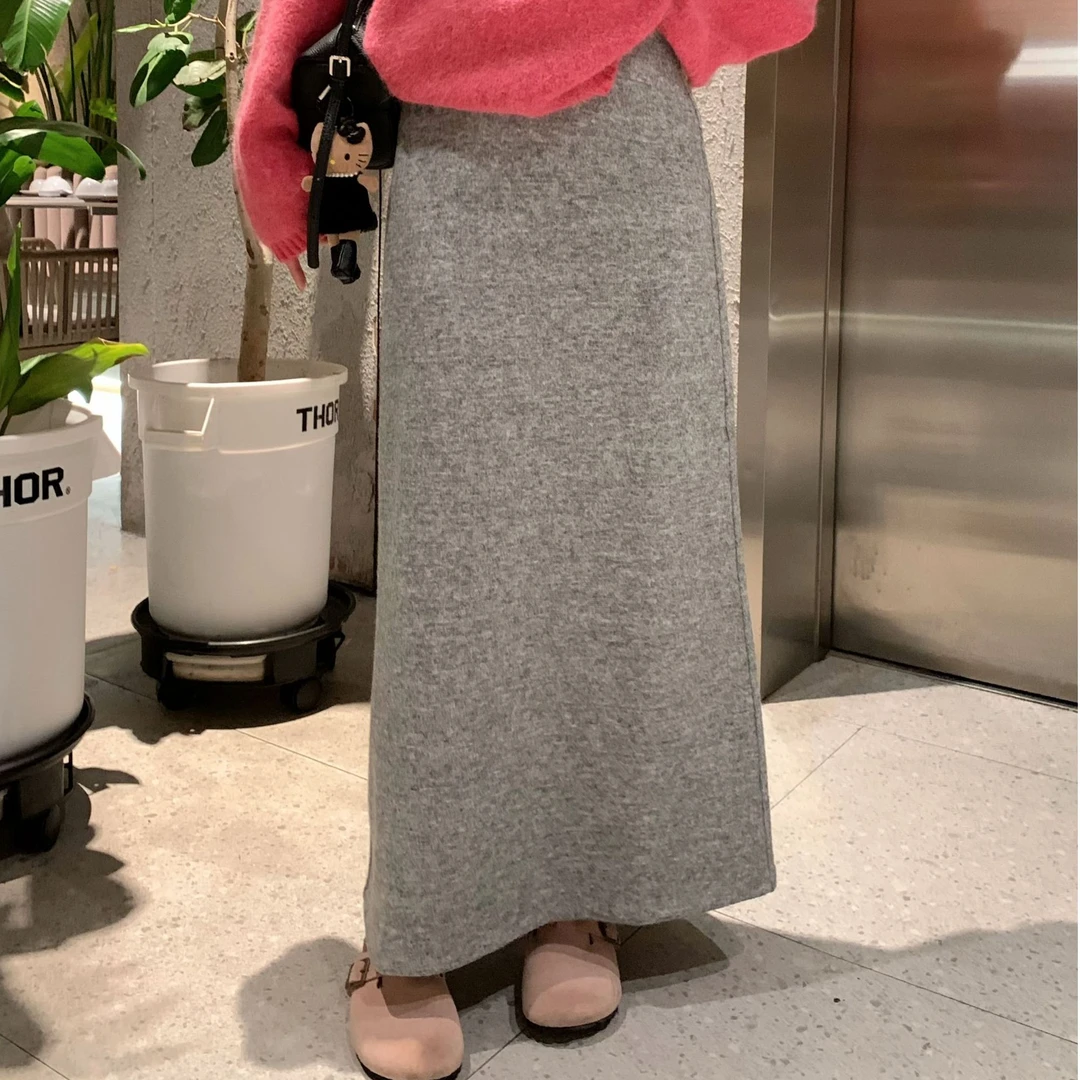 SUNCC自制 卡片裙 秋季气质显瘦藏胯百搭休闲慵懒随性简约半身裙