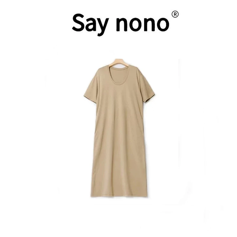 懒猫nonolSaynono简约u领懒人连衣裙连衣裙LSQ23208