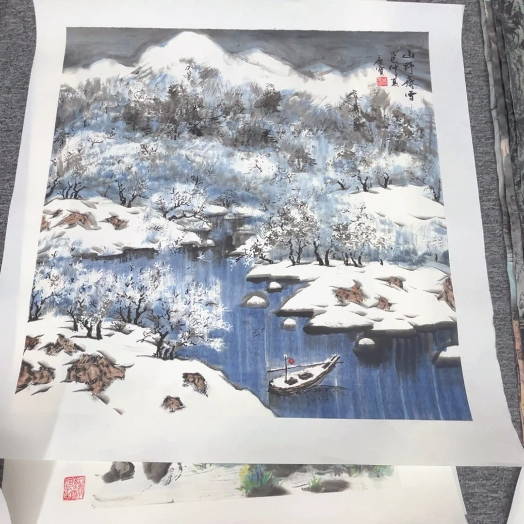 关***庄国画绘画作品多次参加68.68