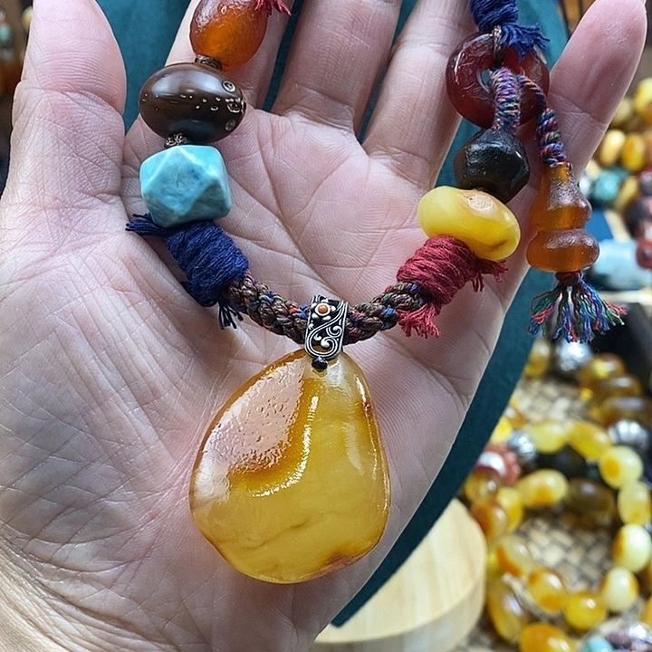 蜜蜡未镶嵌项链项链